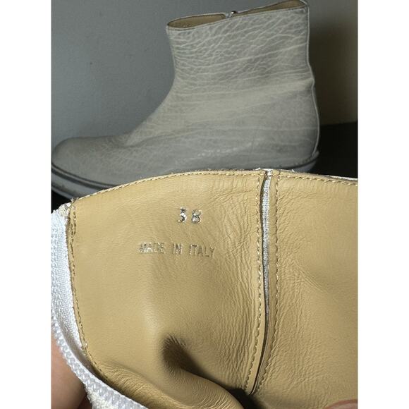 424 White Zip Shine Calf Cuban Boots main image 13